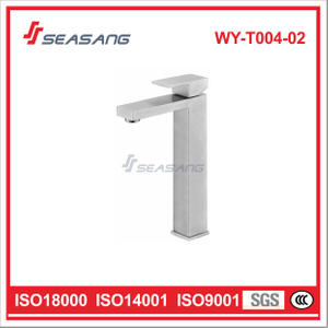 Stainless Steel Sanitary Bathroom Lavatory Sqaure Vessel Basin Water Faucet