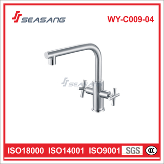 Stainless Steel Kitchen Sink Water Faucet with Two Handles WY-C009-04