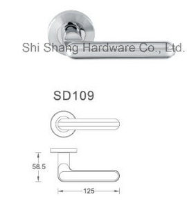 Custom Made Stainless Steel Hollow Euro Profile Version Door Lever Handle Hardware SD109